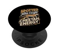 Spotted But Never Caught Cheetah Energy Runner PopSockets Adhesive PopGrip