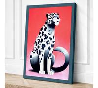 Spotted Cat in Profile Modern Canvas Wall Art Print 18x12 Inch (46 x 30 cm)