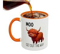 Spotted Cattle Mug - Heatproof Ceramic Drinkware, Drinking Cup with Rounded Handle, Smooth Mugs, Animal Kitchenware, Funny Cup for Sweet Chocolate Snack Breaks Pleasant Drink Enjoyment Time