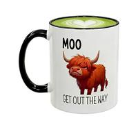 Spotted Cattle Mug - Heatproof Ceramic Drinkware, Drinking Cup with Rounded Handle, Smooth Mugs, Animal Kitchenware, Funny Cup for Sweet Chocolate Snack Breaks Pleasant Drink Enjoyment Time