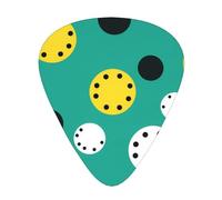 Spotted circle Printed pick set - 12 pieces, thin, medium and thick guitar picks, suitable for guitar, bass, electric guitar and ukulele