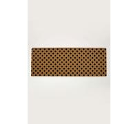 Spotted Coir Double Door Mat Runner 120 x 45 cm Homescapes Brown 45cm x 120cm