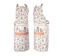 SPOTTED DOG GIFT COMPANY Apron for Women, Kitchen Cooking Apron with Pocket, 100% Cotton, Adjustable Funny Dog Themed Gifts for Dog Lovers