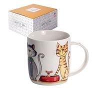 SPOTTED DOG GIFT COMPANY Cat Mug 350ml - Ceramic China Coffee Mug & Tea Cup, Cute Cats Themed | Cat Gifts for Women, Christmas or Birthday Presents