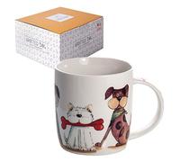 SPOTTED DOG GIFT COMPANY Dog Mug - 350ml Ceramic China Coffee Mug & Tea Cup - Cute Dogs Themed - Dog Lover Gifts & Presents for Women, Men & Kids