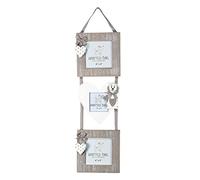 SPOTTED DOG GIFT COMPANY Multi Photo Frames for Wall Hanging, Square and Heart Shaped Wooden Dog Picture Frames for 3x3 and 4x4 Photos, Cute Home Decor, Gifts for Dog Lovers & Pet Owners