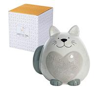 SPOTTED DOG GIFT COMPANY - Piggy Bank Money Box Cute Fat Cat Themed Ceramic Savings Bank for Kids and Adults, Gifts for Cat Lovers of all Ages