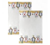 SPOTTED DOG GIFT COMPANY Tea Towels for Kitchen, Pack 2 pcs Dish Towels 100% Cotton Absorbent, 70 x 50cm, Cute French Cat Themed Kitchen Accessories & Gifts for Cat Lovers