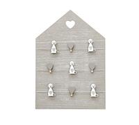 SPOTTED DOG GIFT COMPANY - Wooden Multi Photo Frame - Photo Display Board for Multiple Photos - Kitchen Notice Board with Clips - Dog Themed Gifts