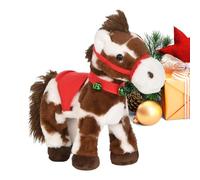 Spotted Electric Plush Horse, 11.8" Horse Toy, Animated Plush Horses with Walking & Wagging & Singing, Interactive for Family Relaxing & Educational