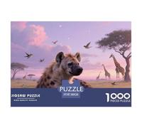 Spotted Hyena 1000 Puzzles Adults Puzzle Kids Age Gifts Puzzle Game Animal Unique Gifts Challenge High Difficulty 38x26cm/1000pcs