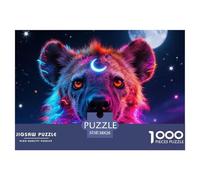 Spotted Hyena Jigsaw Puzzles Puzzle for Adults Kids. 1000 Pieces Animal Great Gifts Challenge Toy Educational Game Home Decoration for Educational Games Gifts 38x26cm/1000pcs