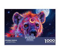 Spotted Hyena Jigsaw Puzzles Puzzles for Adults Kids. 1000 Piece Animal Whimsical Challenge Toy Educational Games Home Decoration for Adults& Kids Age 14 Years Up 38x26cm/1000pcs