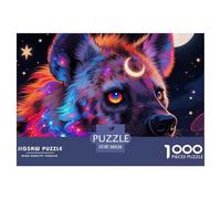 Spotted Hyena Jigsaw Puzzles Puzzles for Adults Kids. 1000 Pieces Animal Impossible Challenge Toy Educational Game Home Decoration for Educational Games Gifts 38x26cm/1000pcs
