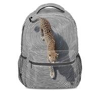 Spotted Leopard and Zebra Print Backpack Unisex Fashion School Bag 16 inch (print 4)
