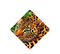 Spotted Leopard Pattern Car Air Fresheners 4 Pcs Square Hanging Aromatherapy Tablets Scented Fresheners For Bedroom Bathroom