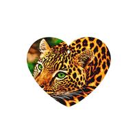 Spotted Leopard Pattern Car Air Fresheners 6 Pcs Heart Shape Hanging Aromatherapy Tablets Scented Fresheners For Bedroom Bathroom