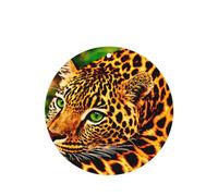 Spotted Leopard Pattern Car Air Fresheners 6 Pcs Round Shape Hanging Aromatherapy Tablets Scented Fresheners For Bedroom Bathroom