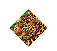 Spotted Leopard Pattern Car Air Fresheners 6 Pcs Square Hanging Aromatherapy Tablets Scented Fresheners For Bedroom Bathroom