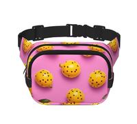 Spotted passion fruit Fitness travel shoulder bag, fashionable and casual waist bag, square double-layer waist bag, Black, One Size, Black, One Size