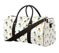 Spotted Pineapple Foldable Travel Duffle Bag Waterproof Sports Gym Bag with Shoulder Straps