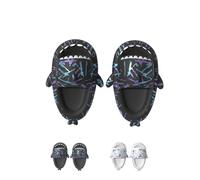 Spotted Starlight Shark Slides,Starry Sky Cloud Anti-Slip Quick Drying, Gradient Cloud Shark Slippers Unisex (Black A, Adult, Women, 4.5, Numeric Range, UK Footwear Size System, 5, Medium)