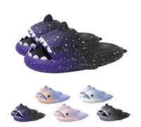 Spotted Starlight Shark Slippers, Original Cloud Shark Slippers, Gradient Cloud Shark Slippers Unise (Purple Black, Adult, Women, 6, Numeric Range, UK Footwear Size System, 6.5, Medium)