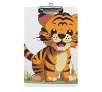 Spotted Tiger Acrylic Clipboard with Low Profile Clip Clipboards with Hanging Hook A4 Letter Size Clip Board Holds 100 Sheets for Workshops and Office Use