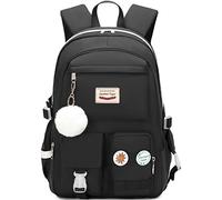 Spotted Tiger Girls Backpack Aesthetic Backpack for Teen Girls Cute School Bag Bookbag Anime School Backpack for Girls, Black, L, Aesthetic