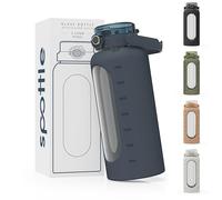 spottle 2 L Glass Water Bottle with Straw - Large 2L Water Bottle with Food-Grade Silicone Sleeve - Leak-Proof, Dishwasher Safe, BPA-Free