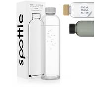 spottle Glass Water Bottle - Borosilicate Drinking Bottle, Leak-Proof, Dishwasher Safe, for All Types of Beverages, 1L