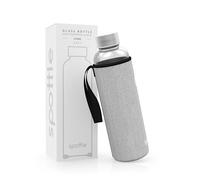 spottle Glass Water Bottle with Neoprene Sleeve, Borosilicate Drinking Bottle - Dishwasher Safe, Suitable for All Beverages, BPA free, 550ml