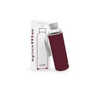 spottle Glass Water Bottle with Neoprene Sleeve, Borosilicate Drinking Bottle - Dishwasher Safe, Suitable for All Beverages, BPA free, 550ml