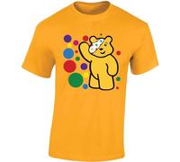 Spotty 2025 Support Bear Panda Spotty School Unisex Gift Boys Yellow T-Shirt Girls Yellow T Shirt Kids Tshirt Printed Design Gold - Youth Small (Age 5-6)