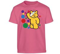 Spotty 2025 Support Bear Panda Spotty School Unisex Gift Boys Yellow T-Shirt Girls Yellow T Shirt Kids Tshirt Printed Design Heliconia - Youth X-Small (Age 3-4)