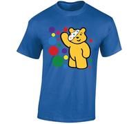 Spotty 2025 Support Bear Panda Spotty School Unisex Gift Boys Yellow T-Shirt Girls Yellow T Shirt Kids Tshirt Printed Design Royal Blue - Small