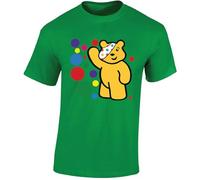 Spotty 2025 Support Bear Panda Spotty School Unisex Gift Boys Yellow T-Shirt Girls Yellow T Shirt Kids Tshirt Printed Design Irish Green - X-Large