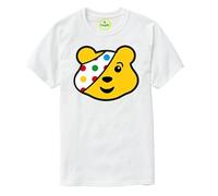 Spotty Bear Face Kids T Shirt Charity Children School Dotty Spot Top Tee Gift White
