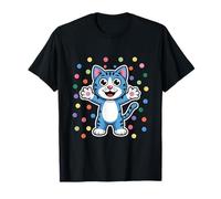 Spotty Cat Children Kids Spotty Reindeer Dotted Boys Youths T-Shirt