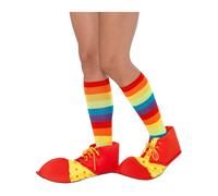 Spotty Clown Shoe Covers Adults Fancy Dress Circus Carnival Costume Accessory