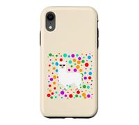 Spotty Cool Llama Sunglasses Colorful Polka Dots Case for iPhone XR