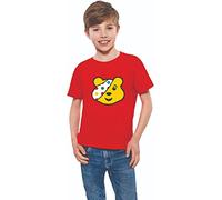 Spotty Day T-Shirts 2024 - Pudsey Inspired Bear Tee for Children Support in Need, Kids' School Spot Face Top for Men & Women, Red