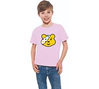 Spotty Day T-Shirts 2024 - Pudsey Inspired Bear Tee for Children Support in Need, Kids' School Spot Face Top for Men & Women, Pink