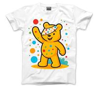 Spotty Day Tshirt - Spots Top Spotted Bear in Need Adults, Teens and Kids T-Shirt Spots Day Dotty Friday Unisex School Charity Tee - 3-4 Years White