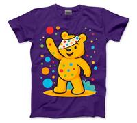 Spotty Day Tshirt - Spots Top Spotted Bear in Need Adults, Teens and Kids T-Shirt Spots Day Dotty Friday Unisex School Charity Tee - 9-11 Years Purple
