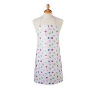 Cooksmart British Designed Waterproof PVC Apron | Wipe Down Aprons For Women & Men For Cleaning Or Kitchen | Waterproof Apron For Women & Men - Spotty Dotty