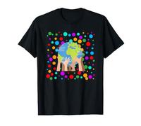 Spotty Hands Holding Earth Global Unity Design Value Graphic T-Shirt