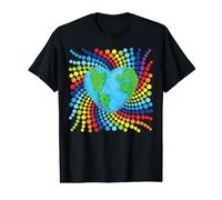Spotty Love Our Planet Earth Day Colorful World Heart Value Graphic T-Shirt
