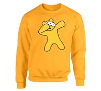 Spotty Mens Sweatshirt Boys Pullover Party Jumper Yellow Bear Panda Spotty School Unisex Gift Girls Kids Sweat Top Printed Design