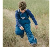 Spotty Otter Patrol Fleece Lined Waterproof Dungarees - Navy - Size: 7-8 Years
